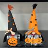 Cute Halloween Gnomes Figurine With Bat Wing and Pumpkin Design Plush Doll for Home Party Shop Desktop Shelf Decors