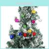 Mini Laser Gift Box Ornaments For Christmas Tree Festive Decorations In Various Colors