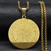 Muslim Arabic Quran Medal Necklace for Men Women Stainless Steel Gold Color Islamic Amulet Male Chain Jewelry Collar NZZZ491S02