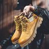 First layer pigskin Martin boots Ami Kaji retro tooling shoes hand-polished street big yellow boots