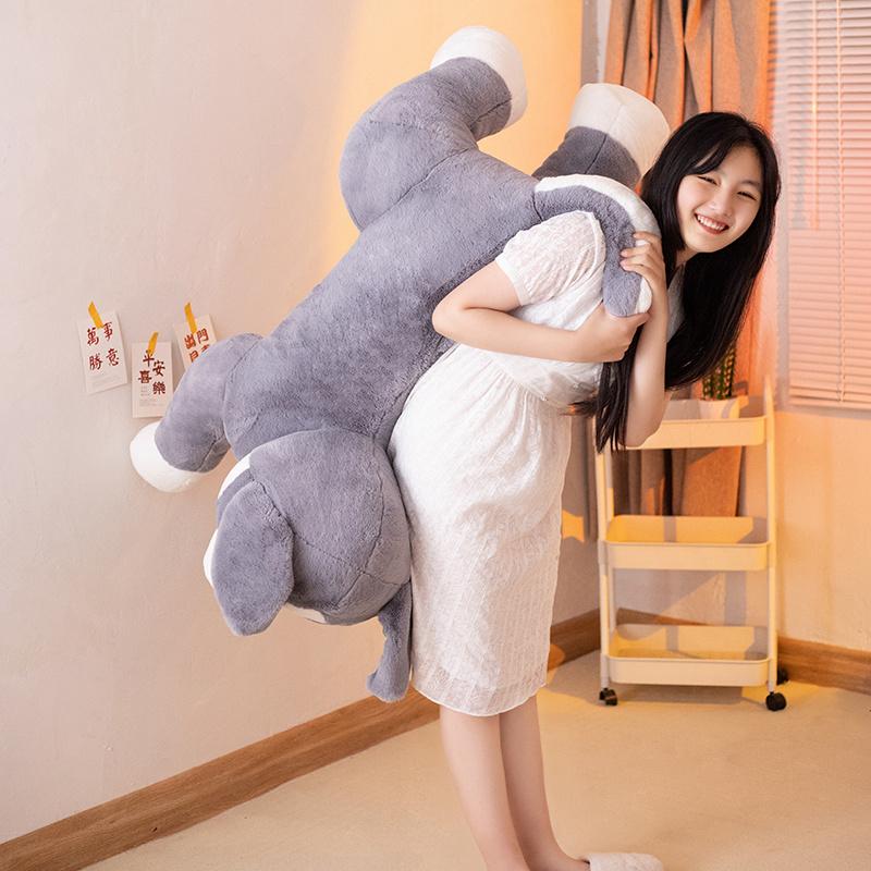 50/70/100cm Simulation Border Dog Plush Pillow Toy Cartoon Stuffed Animals Puppy Plushies Dog Cushion Cute Soft Kids Girls Toys