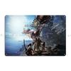 Monster Hunter World Spiel Lustiger Retro Charakter Legende s Vintage Metall Club Retro Benutzerdefinierte Kino Blechschild Poster