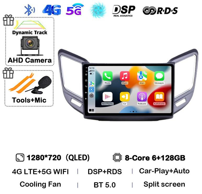 Android 14 Carplay Auto For Changan CS15 2016 2017 2018 2019 2020  Multimedia Car Radio Player WIFI+4G Stereo Touch Screen DSP