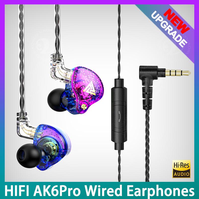 QKZ Original AK6 Pro EDX Pro In Ear Monitor Sport Noise Cancelling Headset 1DD Dynamic Wired Earphones HIFI Bass Earbuds ZST X 7