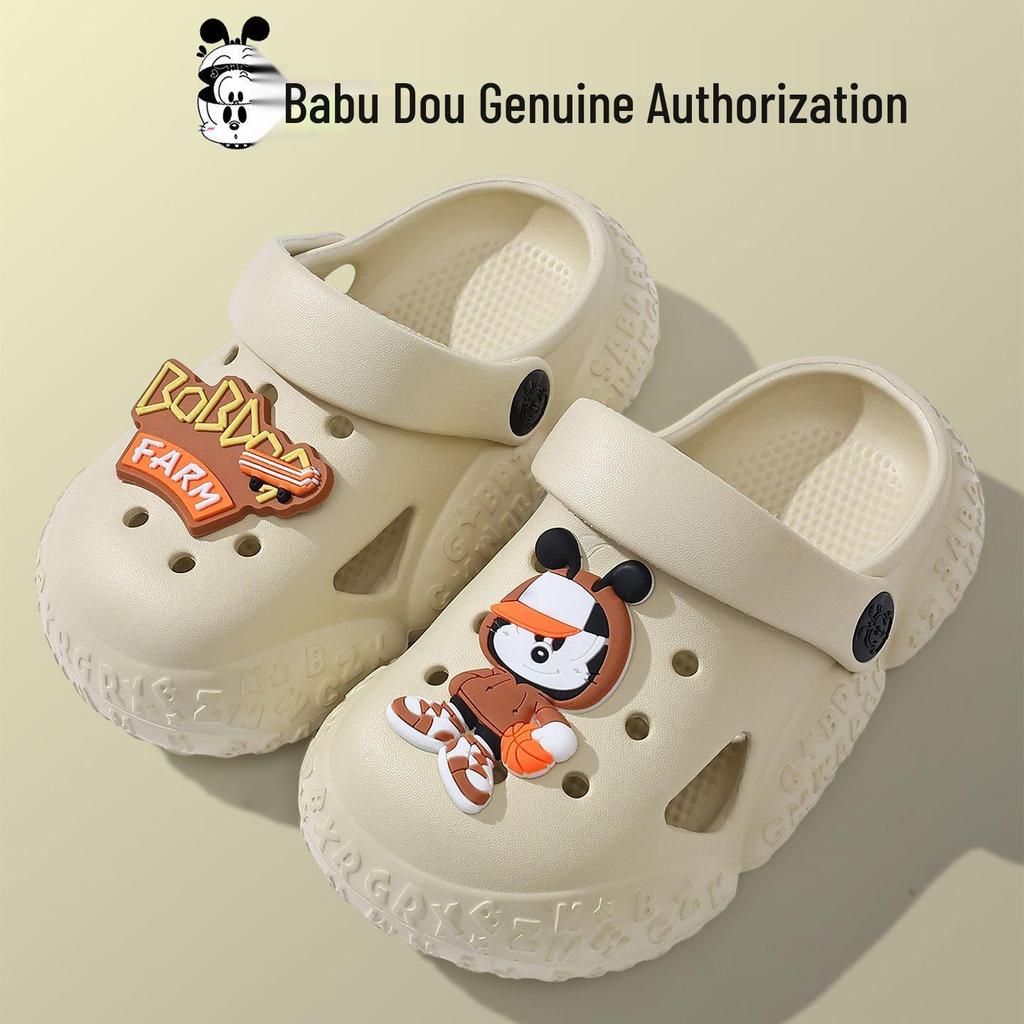 Bobodou Summer Boys' Lightweight Non-Slip Indoor Clog Shoes for Toddlers and Kids