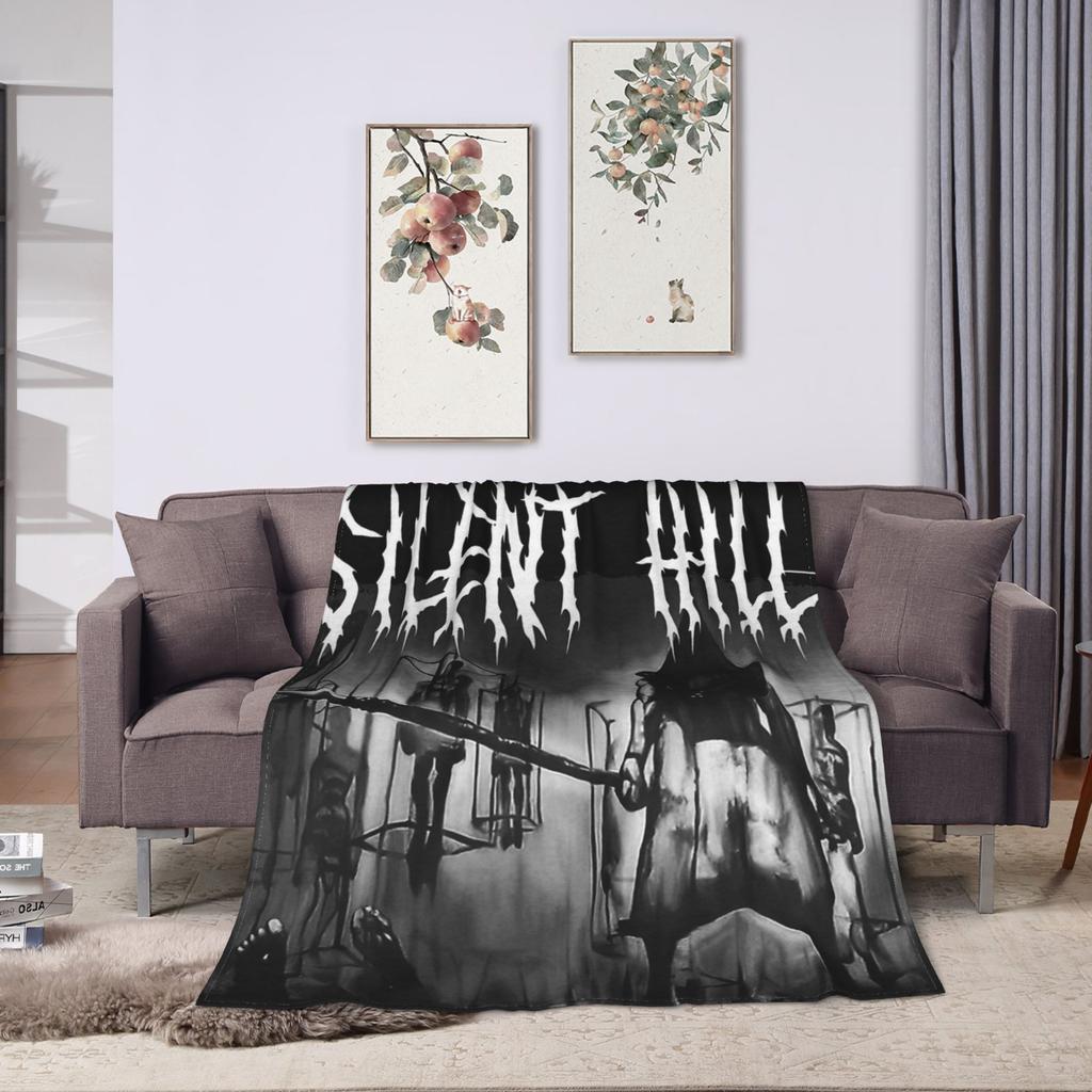 Soft Blanket Travel Office Silent Hill 2 Horror Metal Bedding Throws Flannel Bedspread For Couch Chair Graphic Sofa Bed Cover