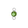 5 pcs/lot 5mm Birthstone Charms with 2 Holes Stainless Steel Crystal Pendant For Necklace Bracelet Making DIY Accessories