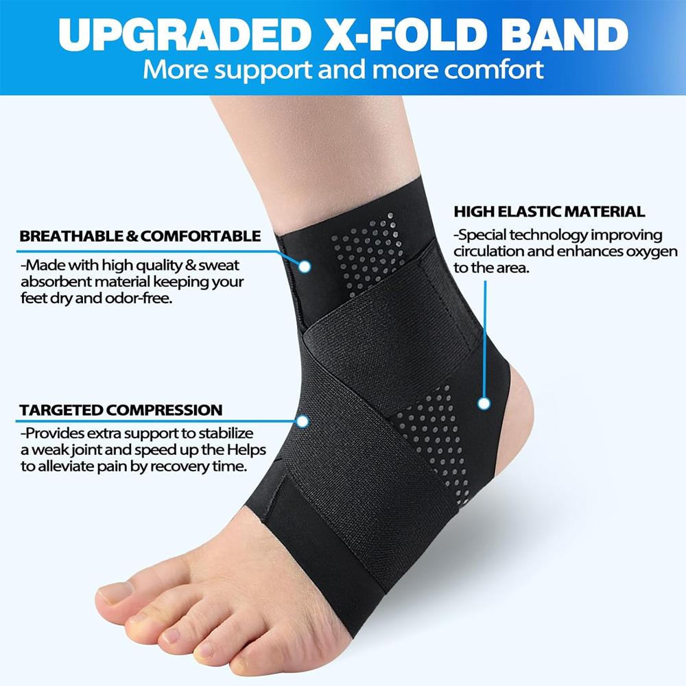 1Pc Adjustable Ankle Brace Compression Support Strap For Achilles Tendonitis Heel Pain Foot Arch Protector