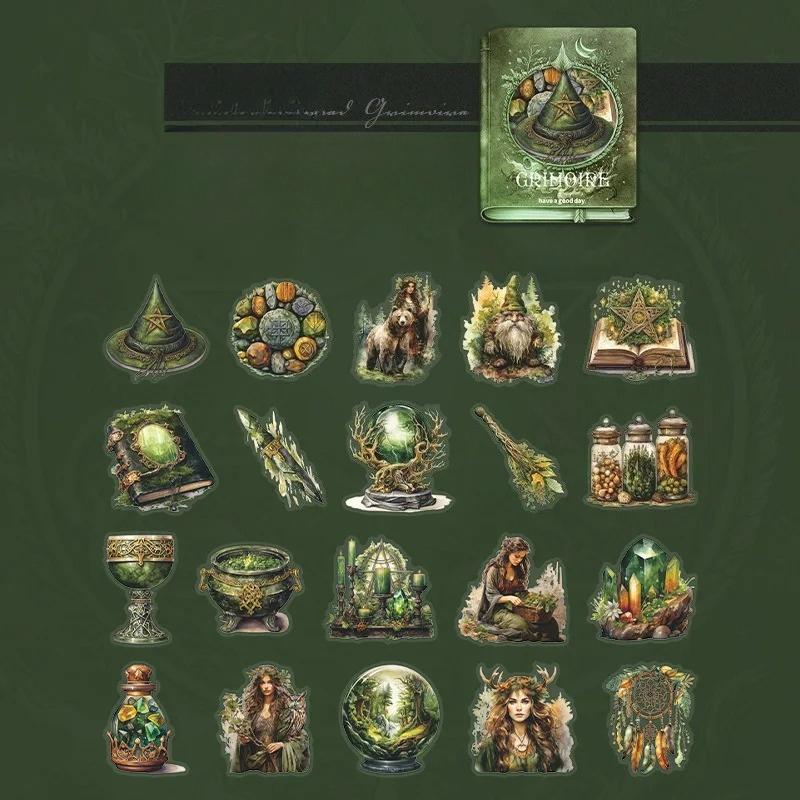 40 Sheets/pack Magic Witch Themed Stickers Creative Collage Decoration Scrapbook Photo Frame Gift Material Stickers