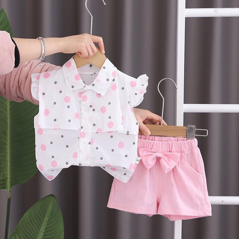 Adorable Soft Cotton Summer Set For Baby Girls Featuring Cute Animal Prints Ideal For Playtime