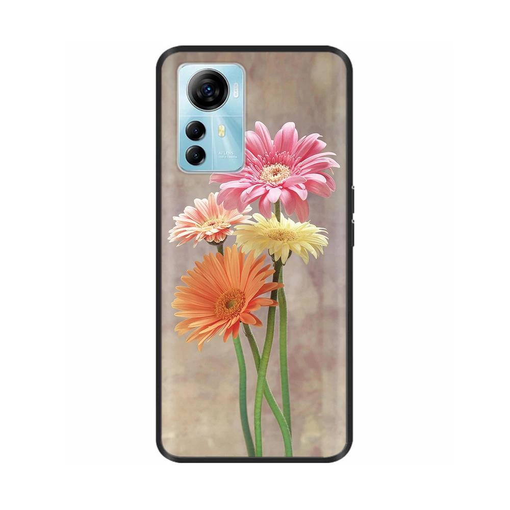 Cute Phone Case For Blade A72s 4G Case Flower Cartoon Painted Soft Silicone Fundas for ZTE Optus X Max A 72s Cover Protective