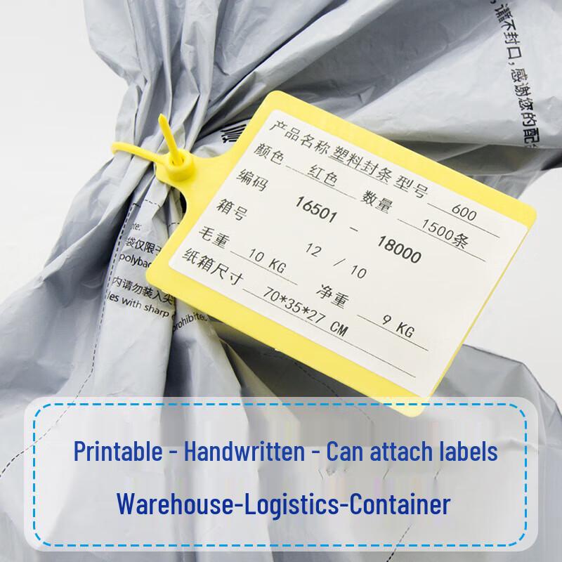 HSDIC Waterproof Plastic Logistics Labels with Cable Ties