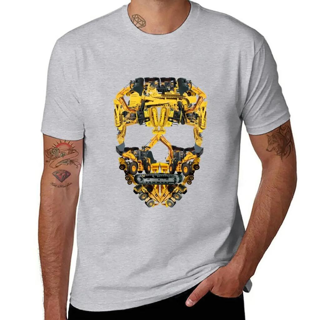 Skull Heavy Equipment T-Shirt animal prinfor boys cute clothes hippie clothes designer t shirt men
