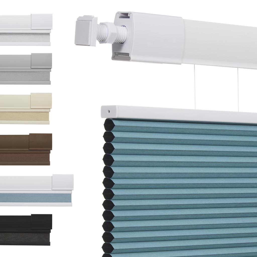 No Tools No Drill Top Down Bottom Up Honeycomb Blinds for Windows, 1" Cell Fabric Cordless Thermal Insulated Noise Reduction