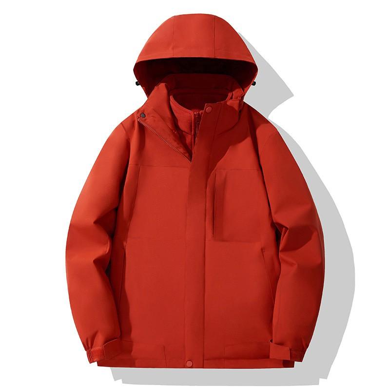 Men Women 3-in-1 Winter Outdoor Jacket With Removable Fleece Liner Windproof Waterproof Hooded Parka Hiking Camping Skiing