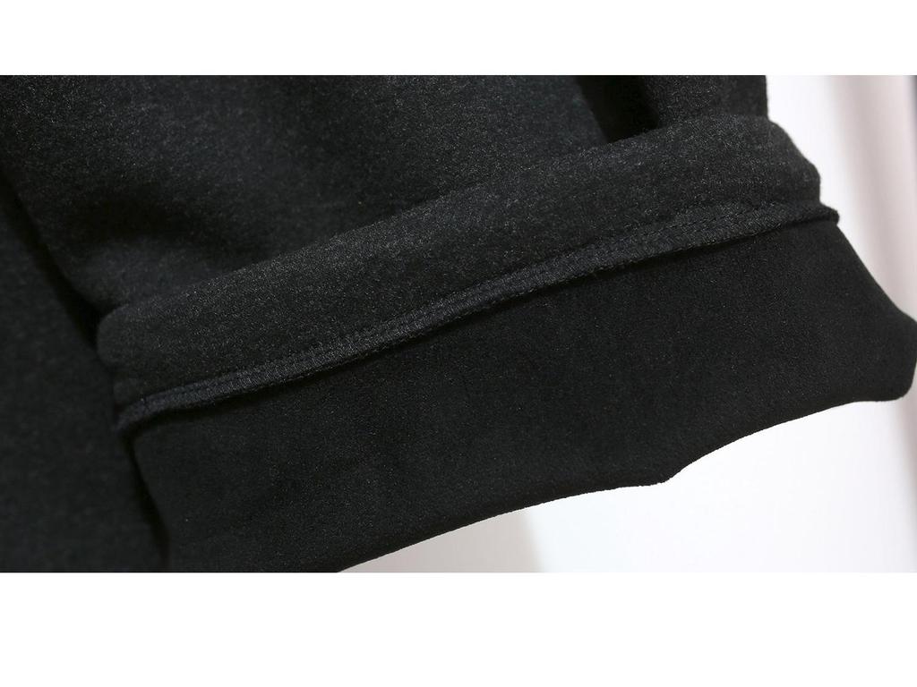 2026 Winter Women's Thick Fleece-Lined Gray Wool Wide-Leg Sweatpants