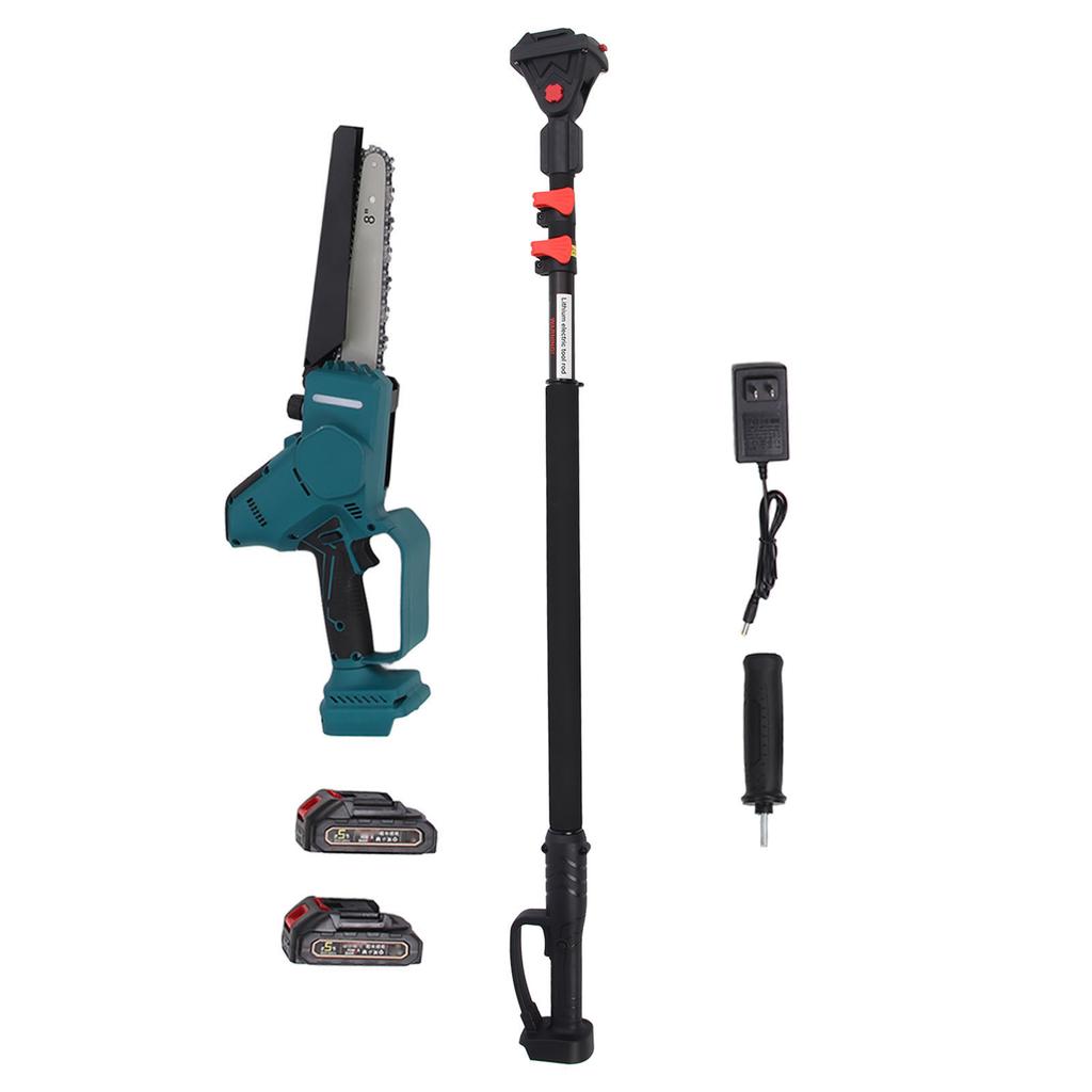 Cordless Pole Saw  Chainsaw 8in 2 In 1 Electric Chain Saw for Wood Cutting Pruning with 2.5m Ext