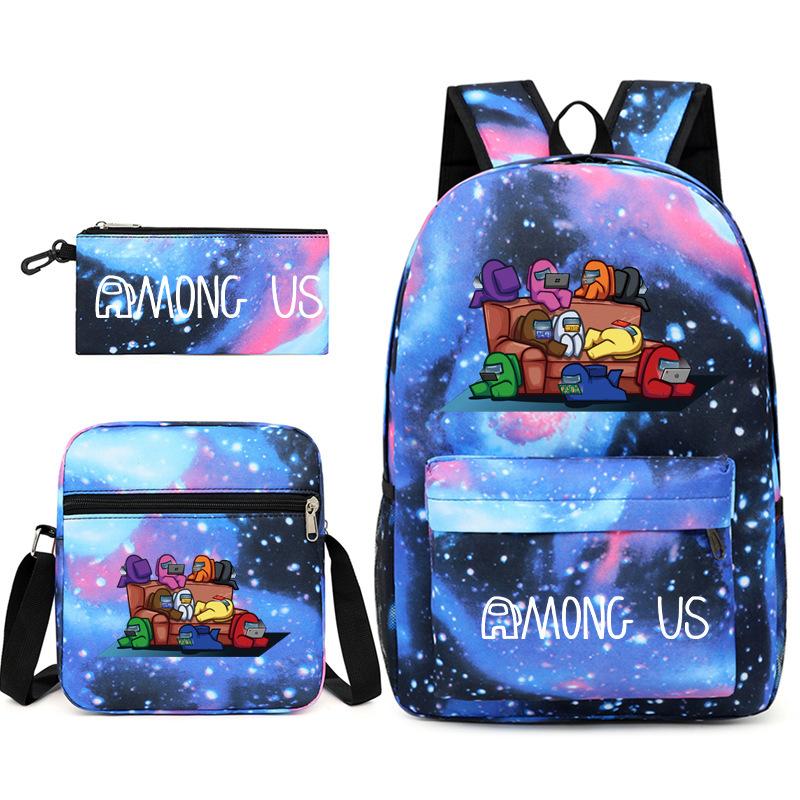 The Game Is Among Us Space Werewolf Student School Bag Backpack Small Shoulder Bag Pencil Case
