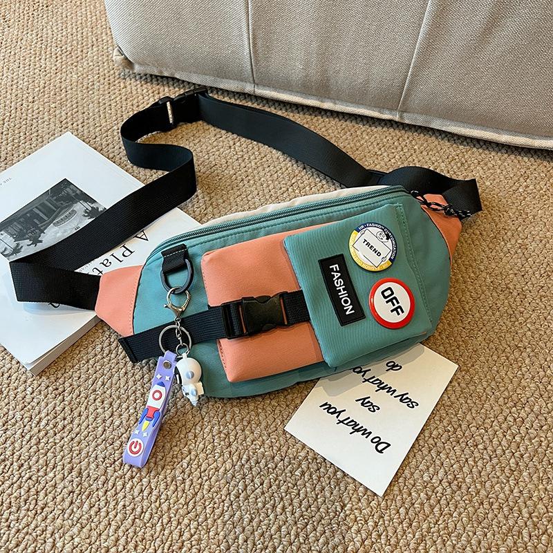 Trendy Brand Couple Breast Bag Men's and Women's New Korean Version Student Messenger Bag Fashion Leisure Sports Storage Bag