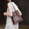 Top layer cowhide simple and versatile tote bag 2025 new commuter leather women's bag large capacity single-shoulder armpit bag