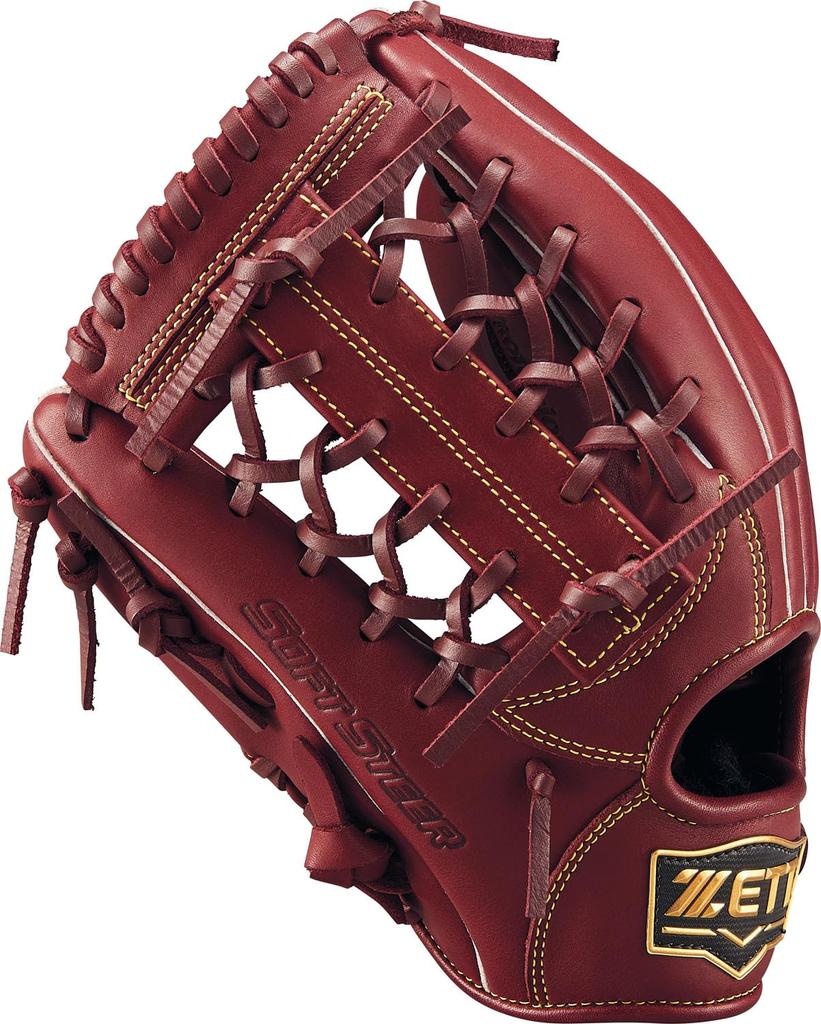 ZETT Soft Steer Baseball Bordeaux Brown Size 5 Glove, All-Around, Left-Handed Throw, (4000), (BRGB35530F)