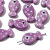 2Pcs Ceramic Beads Hand-painted Polka Dot Double-sided Fish Beads For DIY Bracelets Necklaces Jewelry Making Accessories