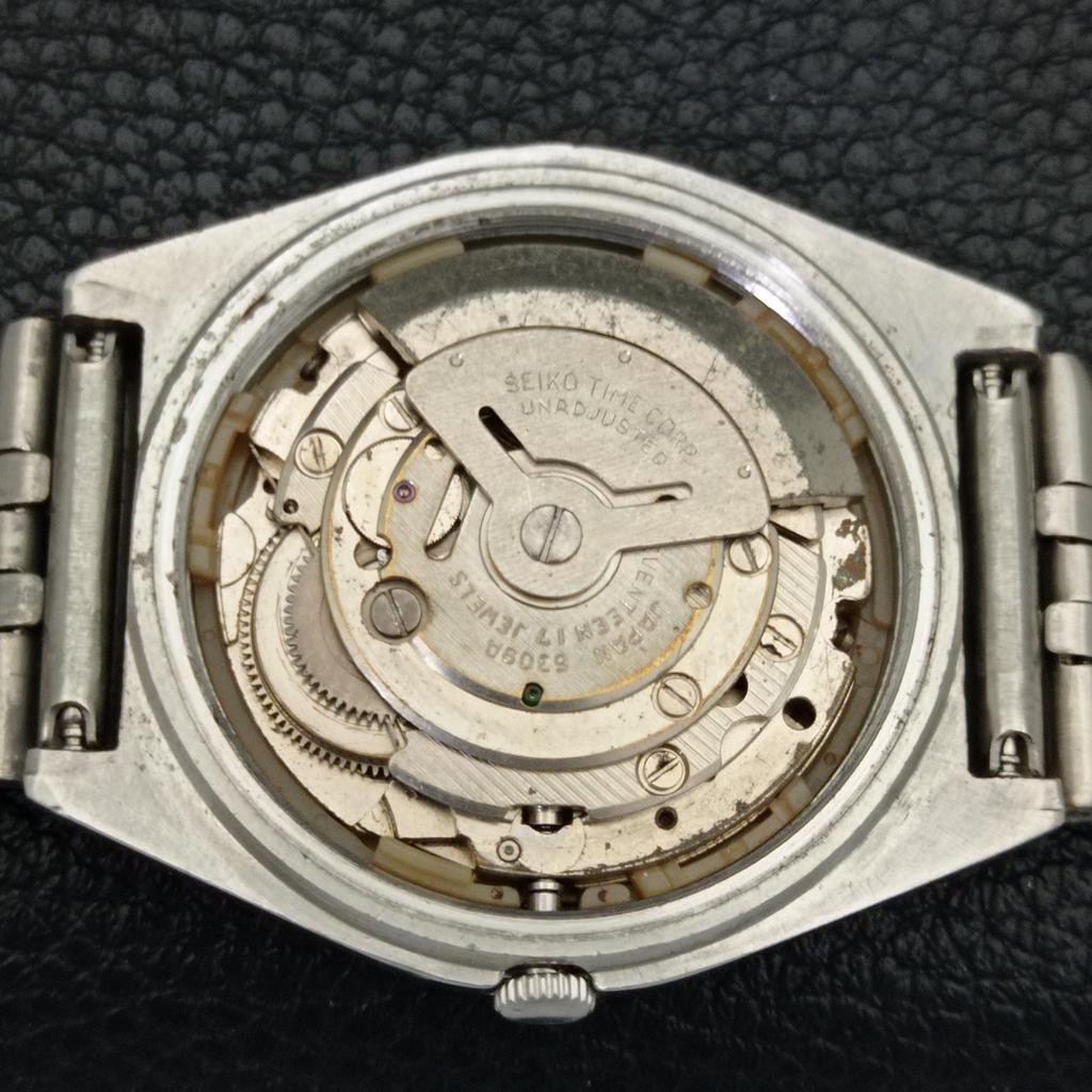 GENUINE VINTAGE SEIKO 5 AUTOMATIC 6309A JAPAN MENS BLUE DIAL WATCH A702621-1 R209-a702621