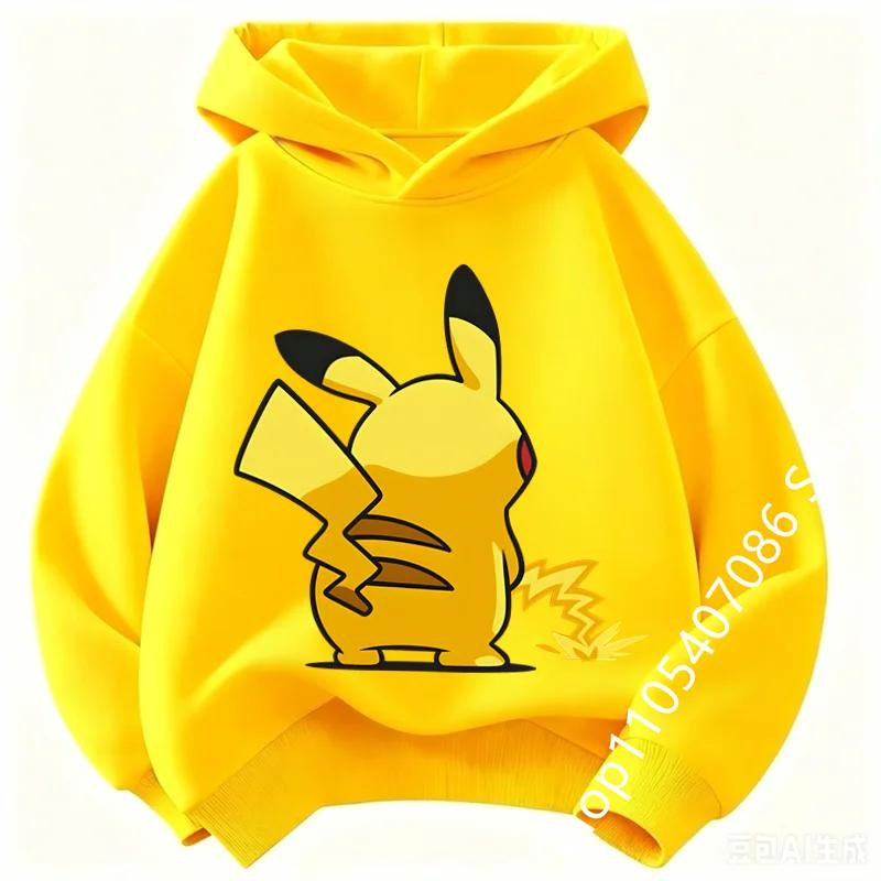 Pikachu Kids Hoodie Soft and Comfortable Suitable for Boys and Girls Warm in Autumn and Winter Kids Hoodie Sweatshirt