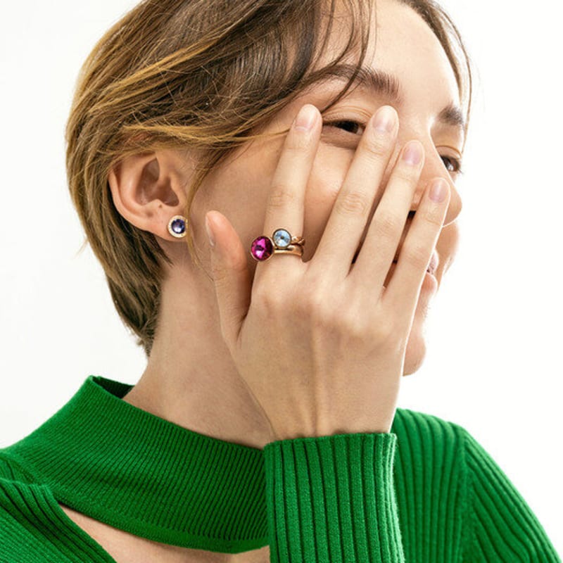 Qudokorea Kudo Button 11.5mm Crystal Top Rose Gold