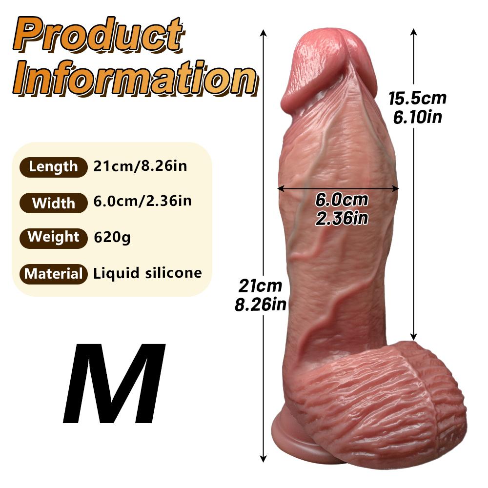 Realistischer Dildo mit starker Saugnapf Weiches Silikon Sexspielzeug für Anal- & G-Punkt Tiefe Stimulation Dildo Erwachsenen Sexspielzeug für Frauen Händefreie Lust