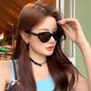 Retro cat eye sunglasses for women 2025 new high-end UV protection Spice Girls street photography shows the face of small sunglasses tide