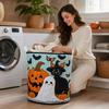 Hamper, Halloween Quilted Cotton Storage Basket with Lid for Clothes and Home Organization