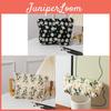 Canvas Embroidery Cosmetic Bag With Floral Pattern For Travel And Home Use