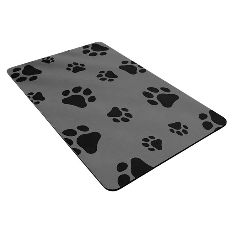 Pet Food Bowl Mat Placemat With Super Absorbent Layer Feeding Station Surfaces For Easy Cleaning Large Size