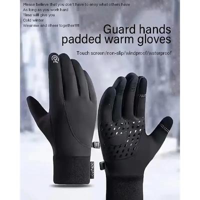 Winter Motorcycle Cycle Gloves Plus Velvet Gloves Touch Cold Waterproof Women Men Ski Gloves for Outdoor Sports Warm Running