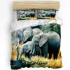 Elephant Nursery Decor Bedding Set For Bedroom Bed Home Cute Elephants Holding Heart Shape Duvet Cover Quilt Cover Pillowcase