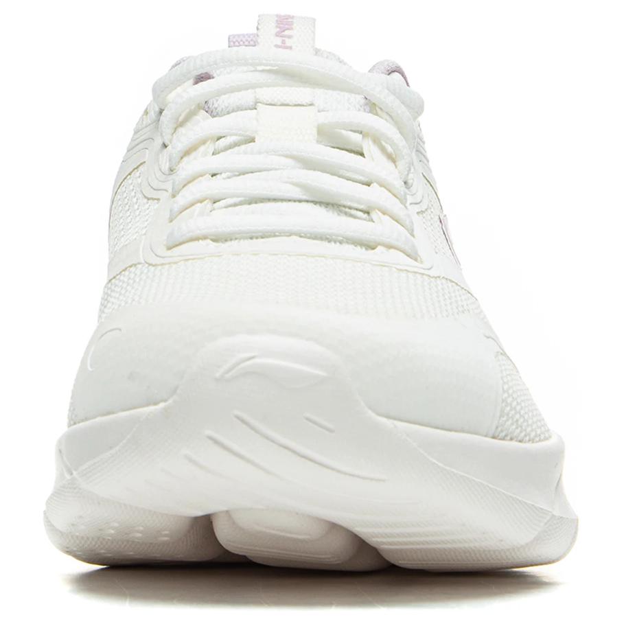 New LiNing EasyFit Fle Cushioning Abrasion Resistant Breathable Rebound Low Top Running Shoes Women's White Purple ARSU094-3