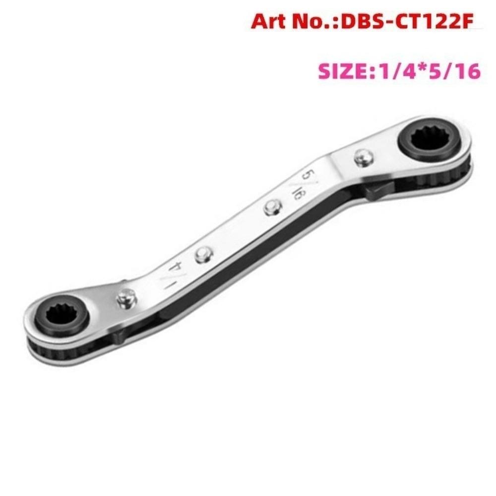 4-in-1 Quad-Size Ratchet Wrench for HVAC Valves  Air Conditioning Maintenance