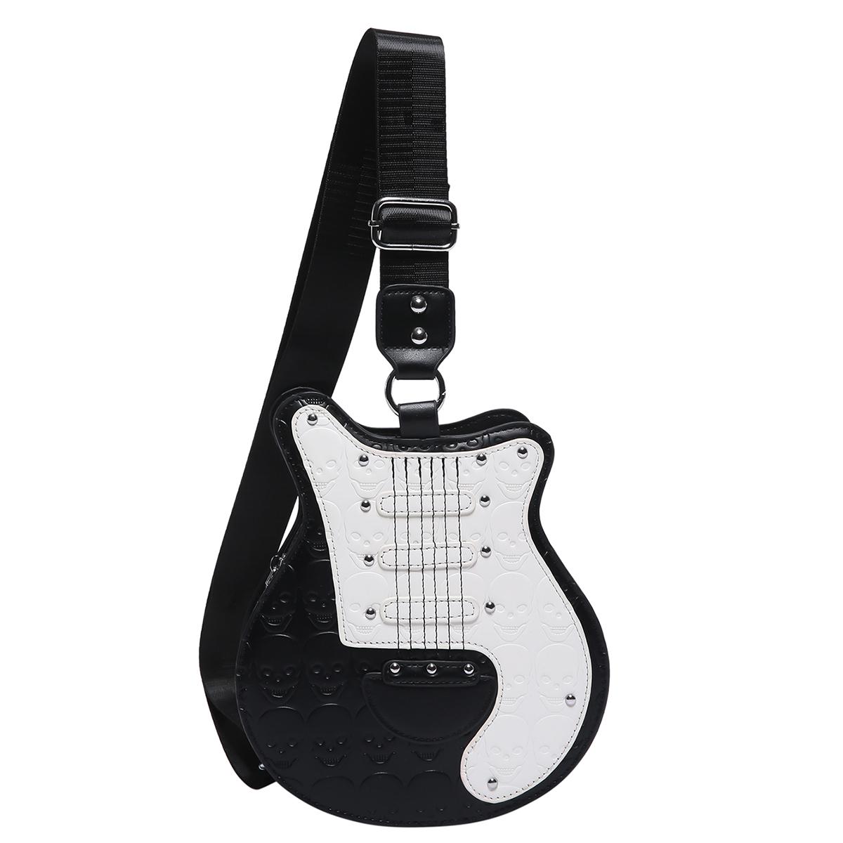 

Модная сумка для гитары в стиле панк-байкер, женская сумка через плечо с контрастным цветом