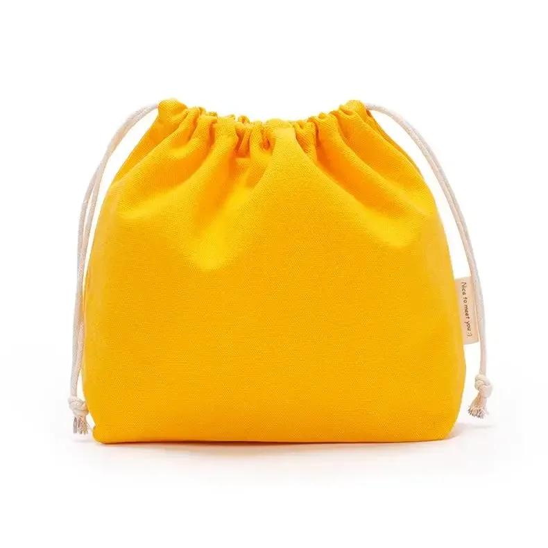 Cotton Blended Drawstring Storage Bag Portable Holiday Gift Bags for Candy,Sundries Package Pouch Reusable Home Organize Bags