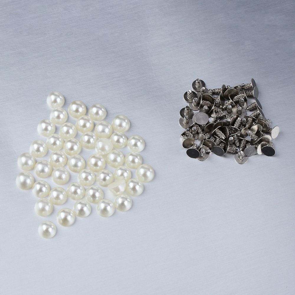30/50pcs Pants Garment Crafts DIY Cloth Button Scrapbooking Half Round Pearl Rivets