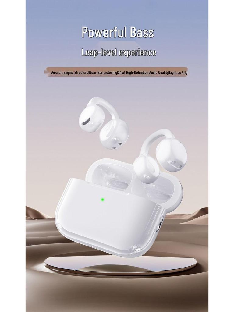 OWS In-Earless Wireless Bluetooth Sports Headset with Extended Battery Life and Comfort-Fit Ear Clips