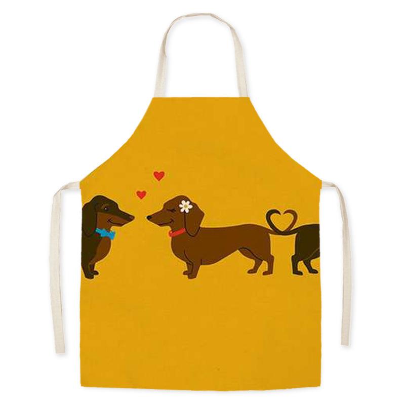 Dog flower pattern For home and kitchen Apron for children House cleaning kids apron alpaca barista goods for home kitchen apron