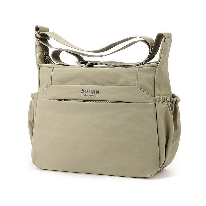 Casual Nylon Crossbody Shoulder Bag with Side Pockets Lightweight Travel Purse for Women Daily