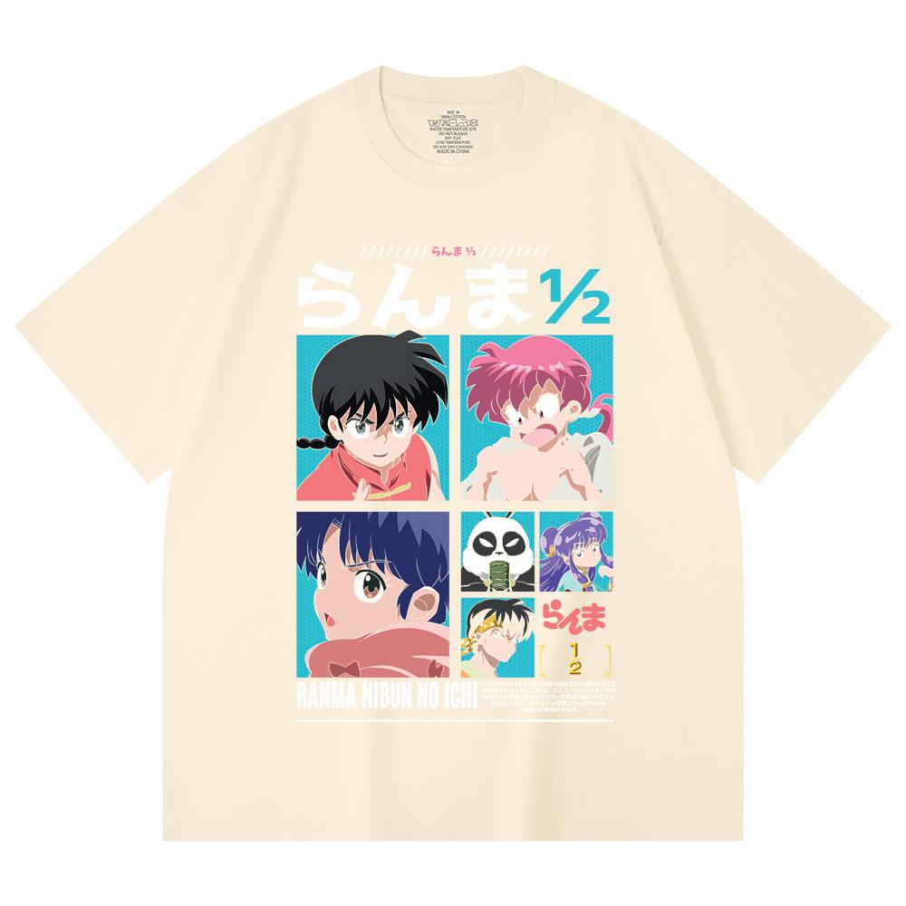 230 Gsm 100% Cotton Ranma 12 V1 Print Unisex Heavy Cotton T Shirt