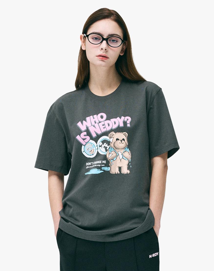 Ndy Laundry Short Sleeve T-Shirt (25Ss) (White/Cream/Charcoal) White Cream Charcoal/L