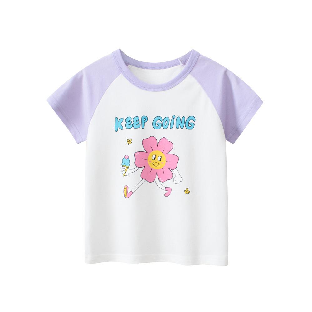 

Корейская детская футболка с короткими рукавами и рисунком, нижняя рубашка, новая детская одежда летом