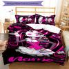 3pcs Custom Name Cartoon Monster High Bedding Set Duvet Cover Closure Includes 1 Duvet Cover & 2 Pillowcases for All Seasons Bedroom Decor
