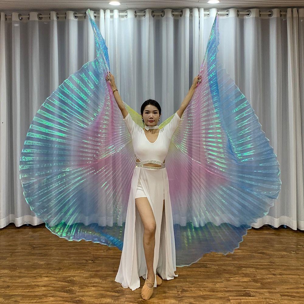 with Telescopic Sticks Belly Dance Wings Scalable Rods Dance Props Belly Dance Accessories Props