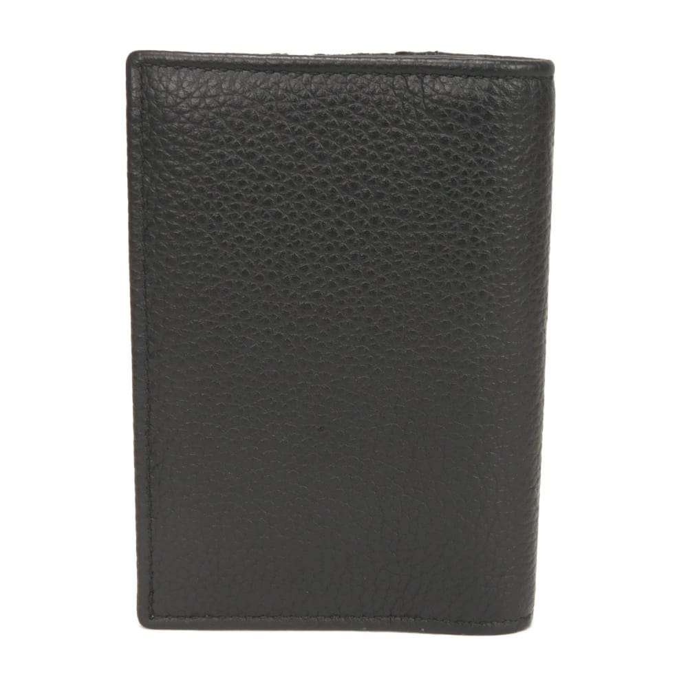 Used 10656 Saddle Vertical Card Holder 2ADCH169YKS_H03E 7946 Logo Metal Oblique Jacquard Black Men's from Japan